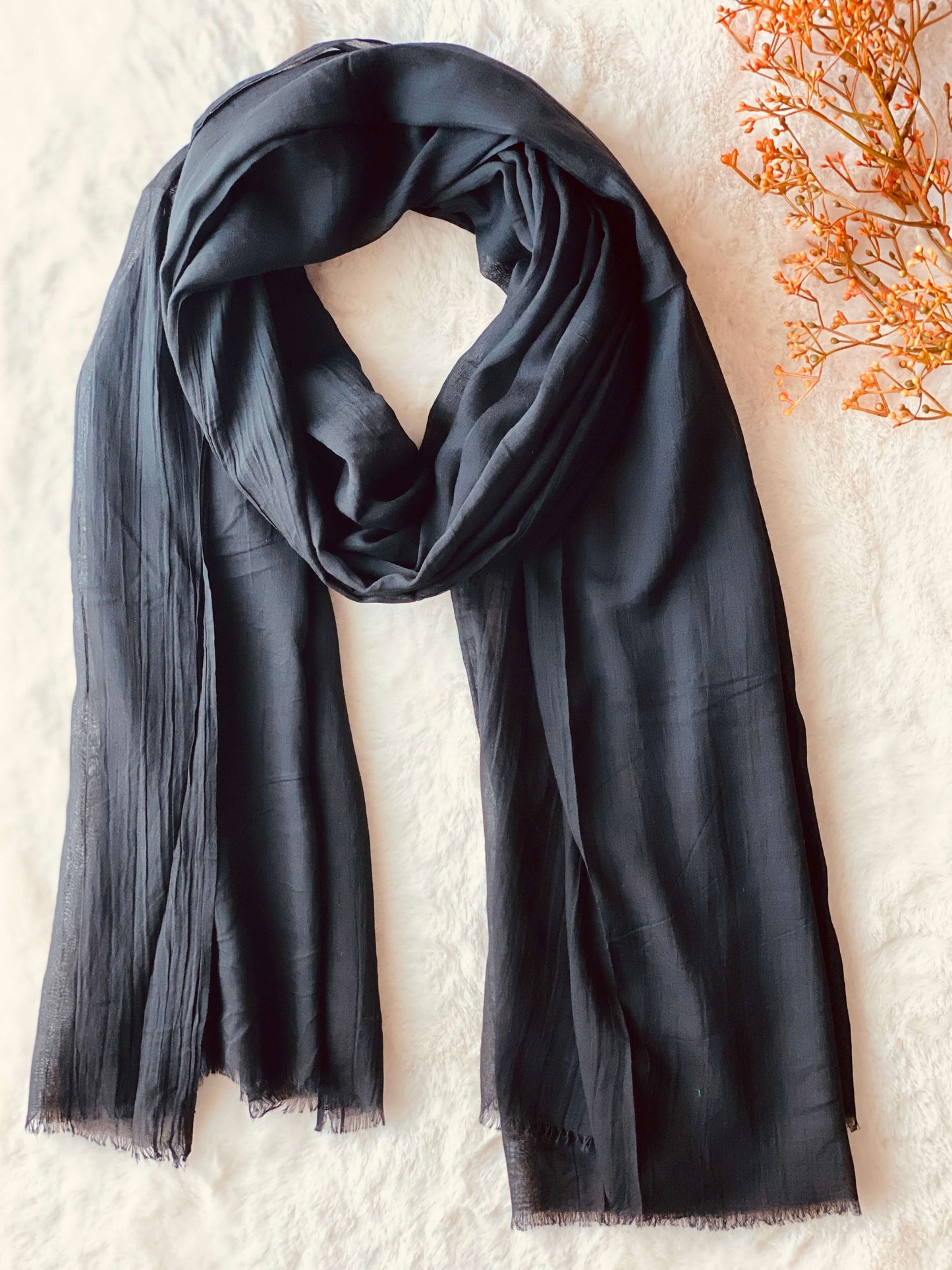 5 All Black Lawn Hijab Bundle