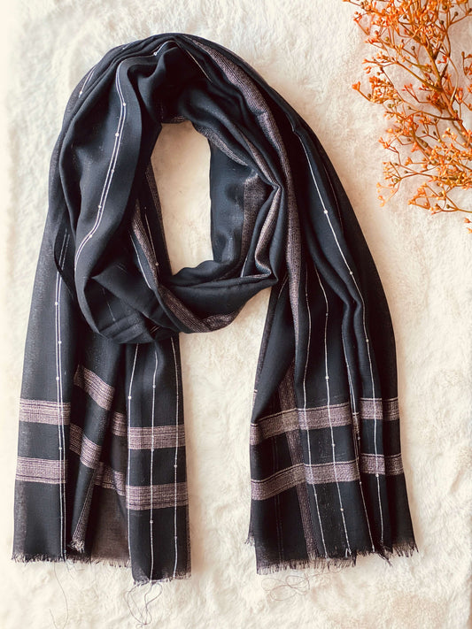 Black - Premium Fancy Lawn Hijab