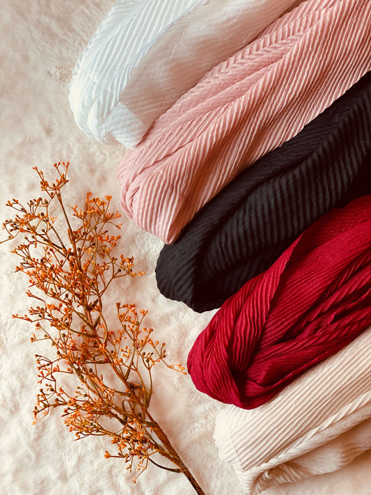 5 Soft Crinkle Crimp Hijab Bundle